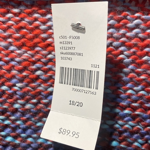 Open-Front Spacedye Cardigan Size 18/20 - Picture 5 of 7